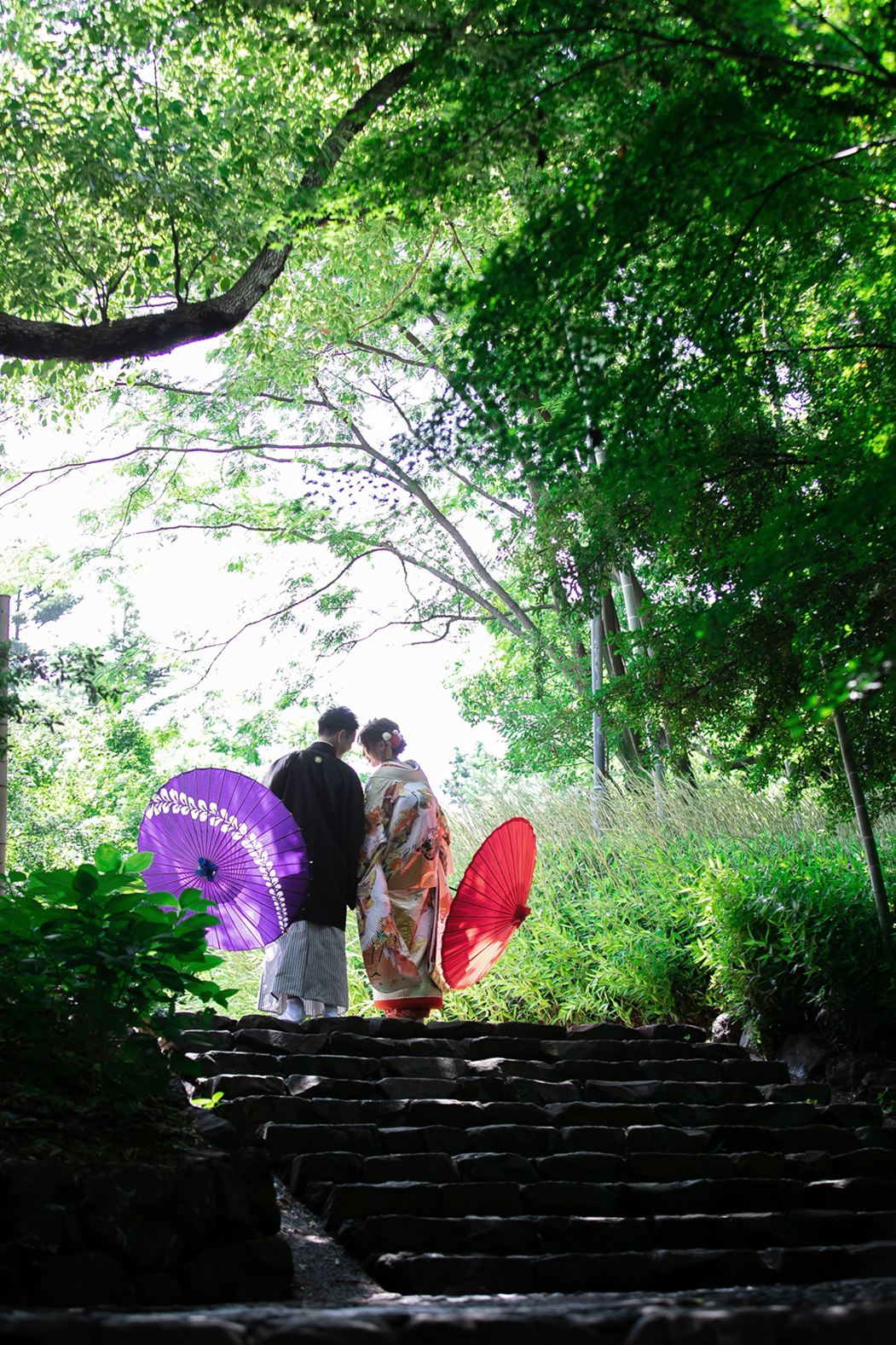 名古屋 白鳥庭園での和装ロケーション前撮り 1