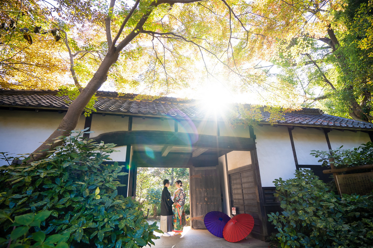 東山植物園での和装ロケーションフォト｜門