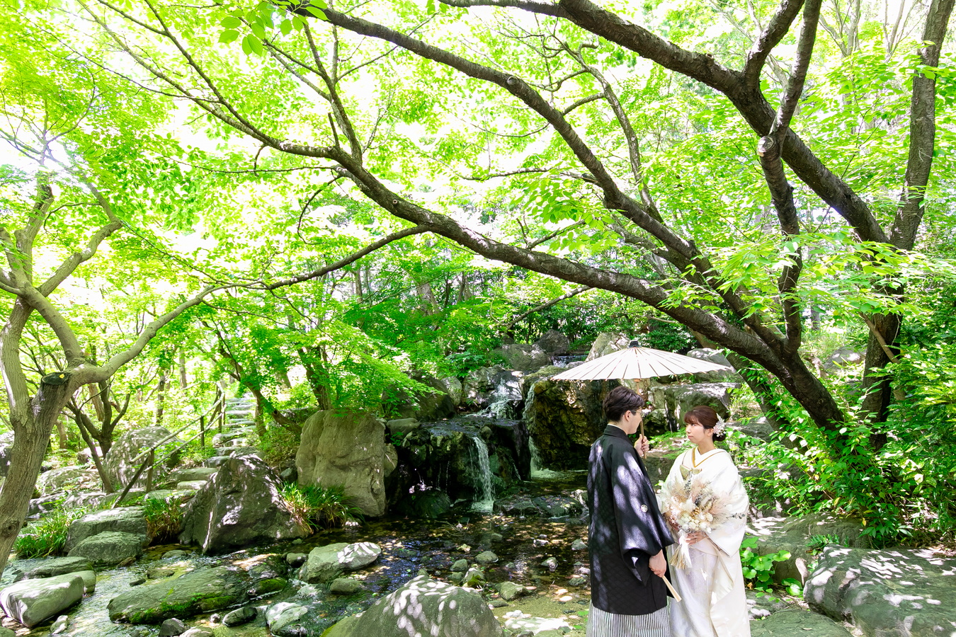 白鳥庭園　和装ロケーションフォト