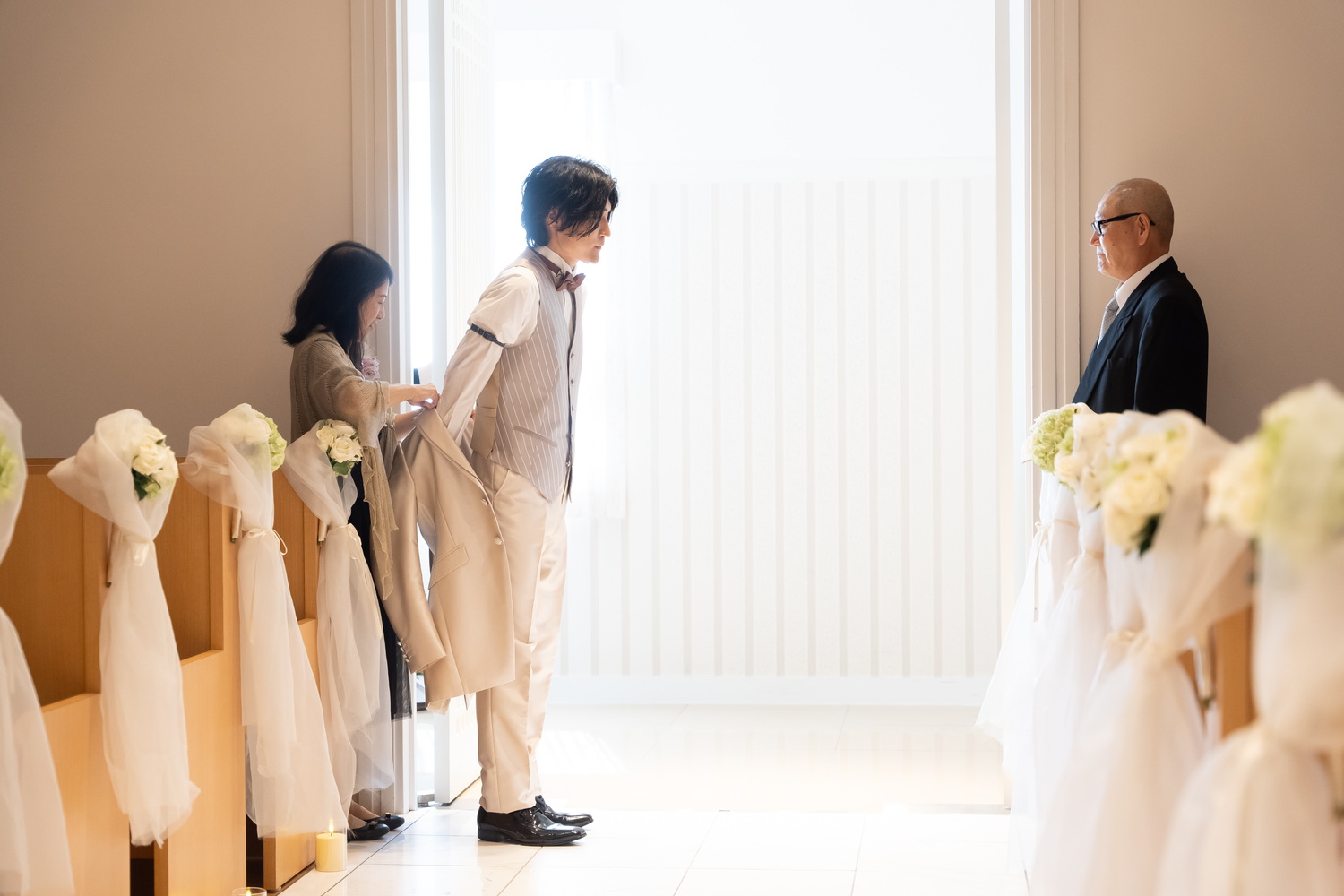 名古屋チャペルフォト,挙式風ジャケットセレモニー