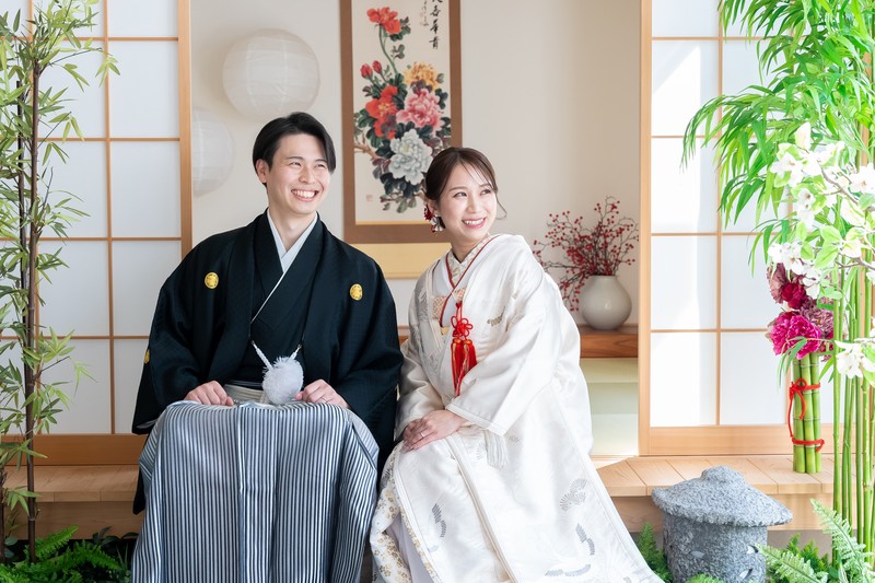 白無垢で和装スタジオ