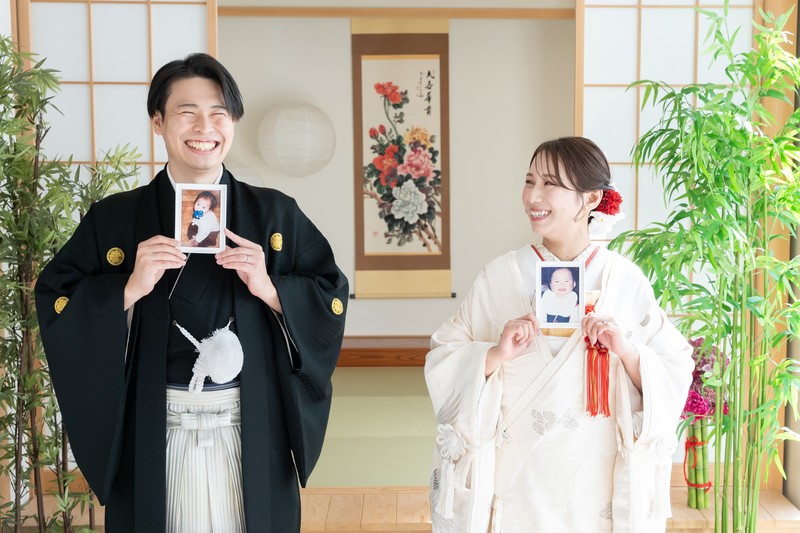 名古屋和装前撮り,幼少期の写真を持って
